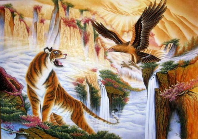 Không chọn tranh thú dữ trong phòng khách
