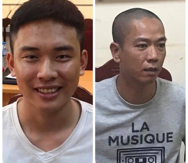 Chân dung hai nghi phạm  tại tòa