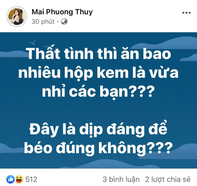 Dòng trạng thái đầy ẩn ý của Mai Phương Thúy.