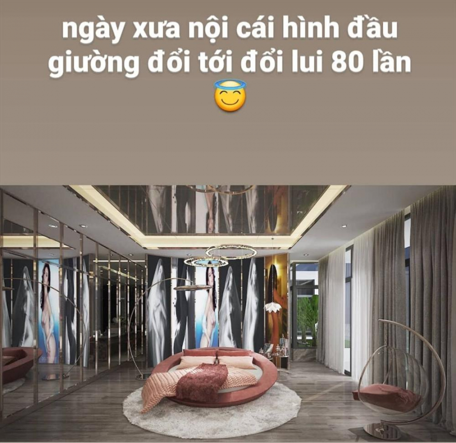 Riêng khu vực phòng ngủ, Ngọc Trinh tiết lộ đã phải đổi ảnh ở đầu giường tới... 80 lần mới ưng ý.