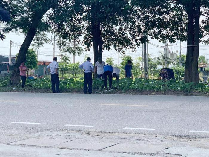 Nhìn vào cứ tưởng các phụ huynh đang tìm kiếm thứ gì đó