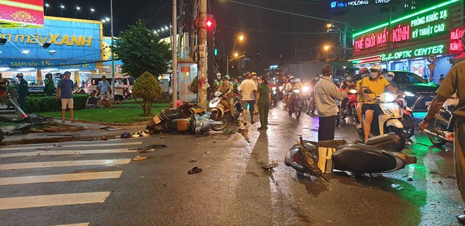 Hiện trường vụ tai nạn.