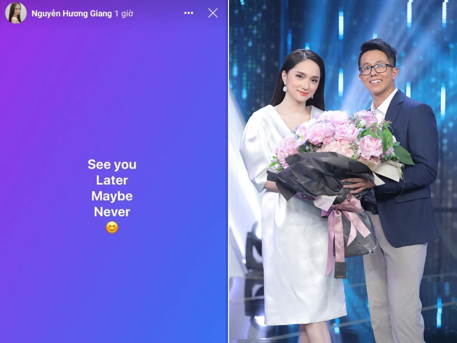 Vào tối muộn ngày 16/8, Hương Giang có dòng trạng thái đầy ẩn ý, cho biết sẽ tạm biệt ai đó: 