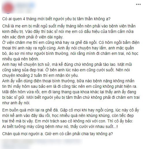 Lời tâm sự của cô gái trên diễn đàn xã hội