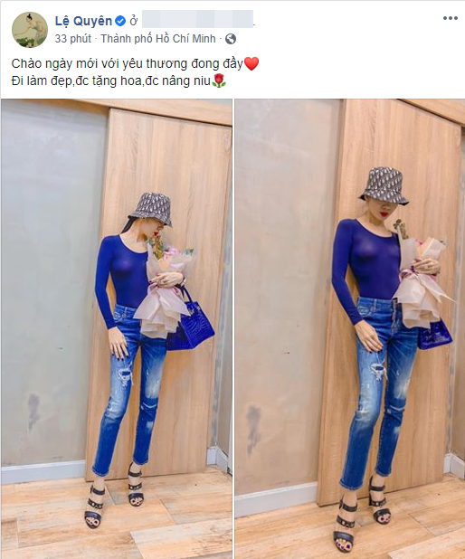 Động thái mới nhất của Lệ Quyên cho thấy cô khá bình thản, không mấy quan tâm đến tin đồn về mình.
