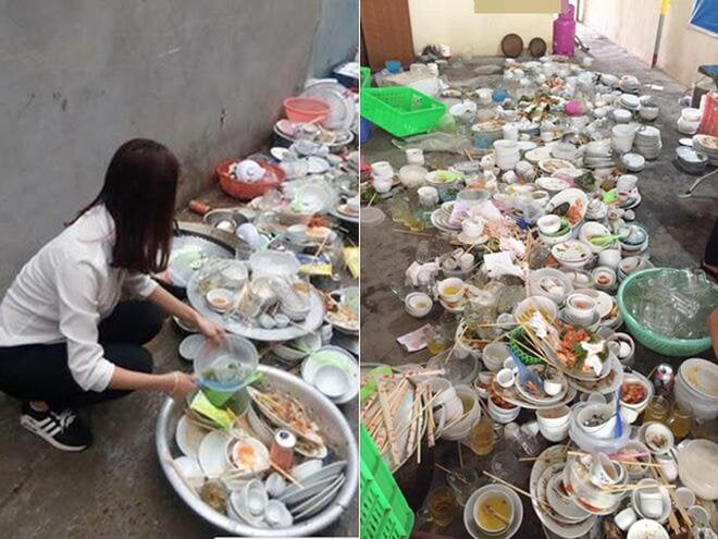 Ra mắt bị ép rửa 15 mâm bát đũa (Ảnh minh họa)