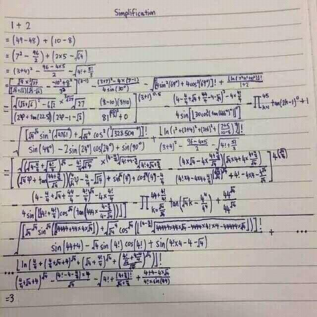 Đây là lý giải của các nhà toán học cho phép tính vì sao 1+2=3