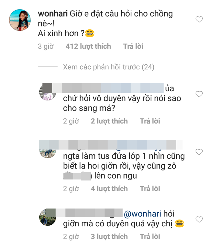 Vừa qua, Hari Won đặt mua đôi bông tai “đắt giá” về cả nghĩa đen lẫn nghĩa bóng tặng sinh nhật mẹ chồng khiến bà vô cùng xúc động. Trấn Thành cũng đã đăng khoảnh khắc mẹ chồng - nàng dâu quây quần kèm status tỏ ý hờn dỗi: 