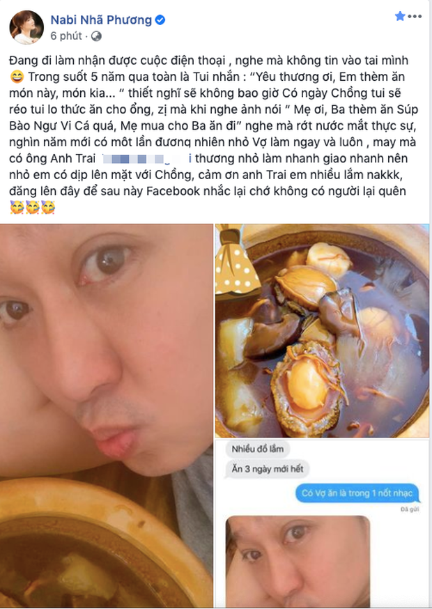 Mới đây Nhã Phương đã chia sẻ câu chuyện ngàn năm có một khi lần đầu tiên chồng đòi cô mua đồ ăn cho. Đặc biệt, cách Nhã Phương gọi chồng là 