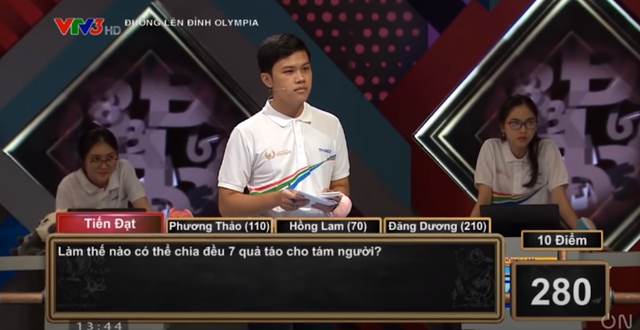 Câu hỏi 10 điểm dành cho thí sinh Tiến Đạt