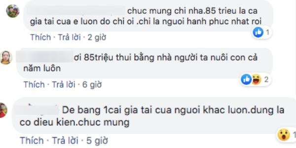Bên cạnh nhiều ý kiến ghen tị có nhiều người nhận xét vợ chồng cô phung phí.