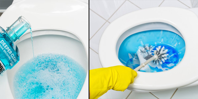Nước súc miệng giúp cọ bồn cầu và nhà vệ sinh tốt