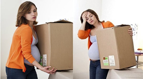 Mẹ bầu không nên vác nặng