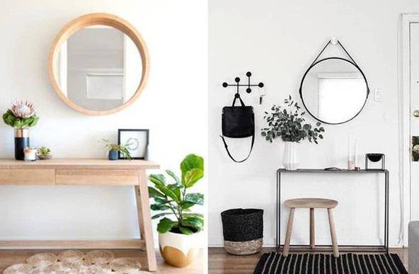 Không nên đặt gương thẳng cửa chính