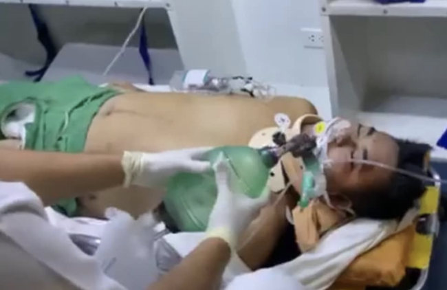 Nam hiệp sĩ bị thương rất nặng, được cho biết đã chết não.    