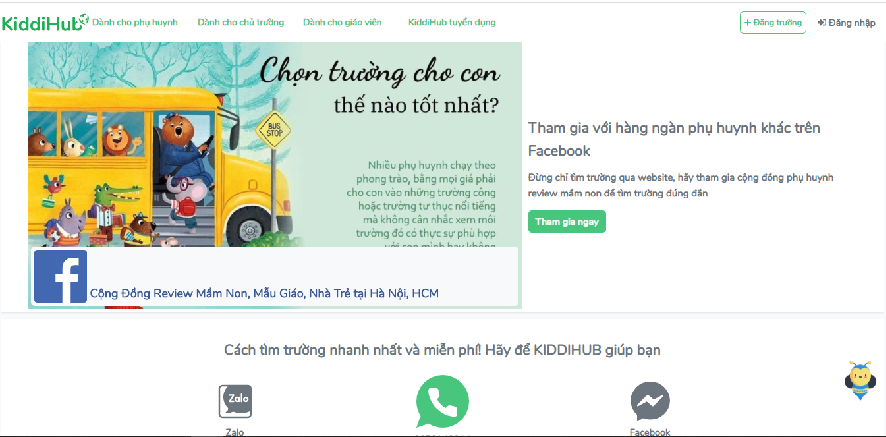 Phụ huynh có cộng đồng Facebook riêng để trao đổi việc chọn trường mầm non