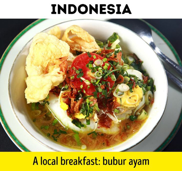 Indonesia - Một tô Bubur ayam, Shbet0099 cá cược trực tuyến đặc sản trứ danh của đất nước này và gần tương tự như cháo gà ở Việt Nam.  
