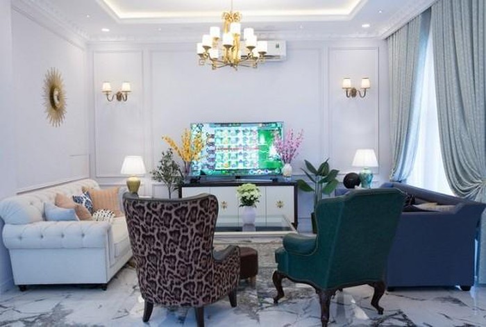 Phòng cách với lối thiết kế hiện đại kết hợp với cổ điển