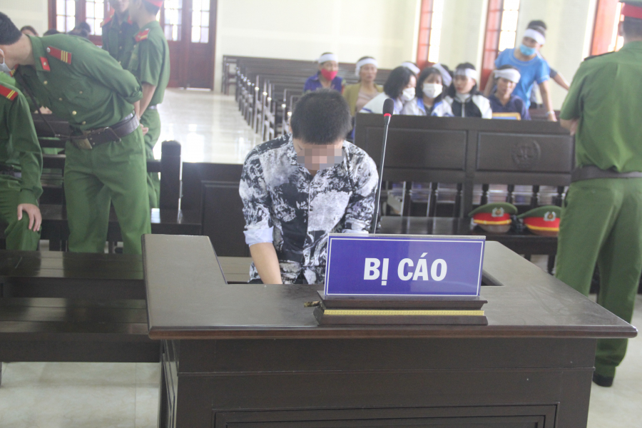 Bị cáo Hoàng tại phiên tòa (Ảnh: Người đưa tin)