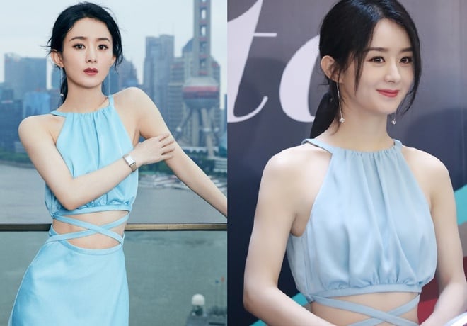Triệu Lệ Dĩnh khoe vòng eo con kiến sau khi sinh con.