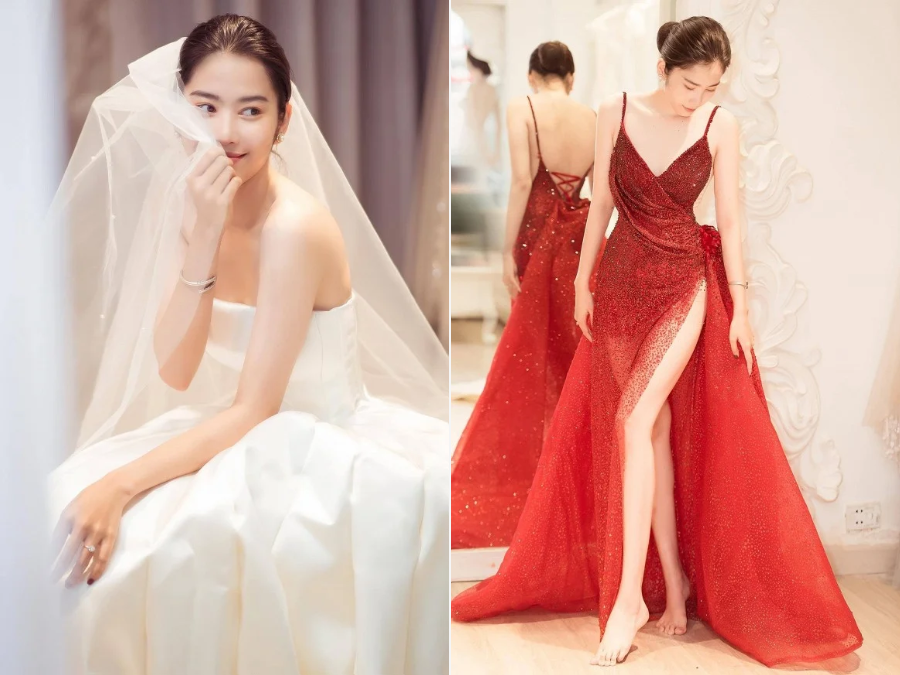 Cách đây 1 ngày, Nam Em chia sẻ ảnh đeo chiếc nhẫn long lanh nằm ở ngón áp út. Trong khi dân tình xôn xao việc cô nàng sắp kết hôn thì tối 23/11, cô tiếp tục chia sẻ 2 bức ảnh đi thử váy cho ngày trọng đại. Cô diện váy cưới lộng lẫy khoe trọn vẻ xinh đẹp. “Cả nhà ơi. Nên chọn bộ nào cho Nem cho ngày trọng đại của Nem đây? Một câu chuyện cổ tích có ngoài đời thật”, Nam Em viết. Liệu có phải Nam Em chuẩn bị theo chồng về dinh sau nhiều sóng gió tình yêu, đặc biệt là chuyện tình đầy ồn ào với Trường Giang?