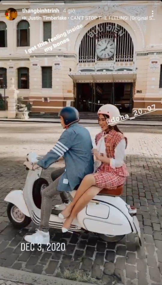 Trịnh Thăng Bình và Đỗ Thị Hà trông cực đáng yêu khi sánh đôi.