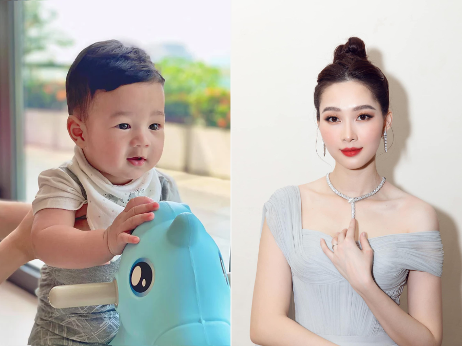 Đặng Thu Thảo khoe loạt ảnh của con trai cưng, có thể thấy, bé Liam mới gần 7 tháng tuổi đã trộm vía cứng cáp và bụ bẫm, đặc biệt cậu bé đã bộc lộ sự thông minh lanh lợi của mình. 