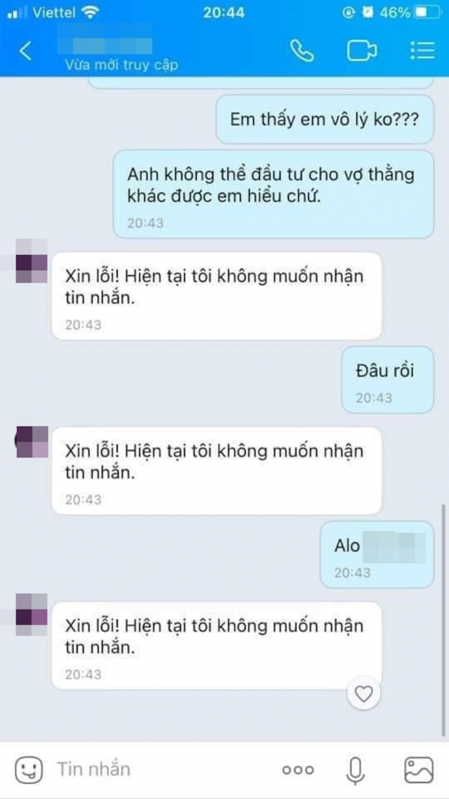 Đoạn hội thoại gây tranh cãi của anh thanh niên với bạn gái 