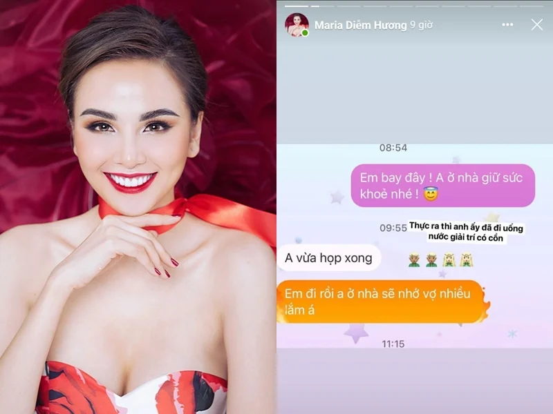 Giữa nghi vấn ly hôn lần 2, Hoa hậu Diễm Hương lại gây hoang mang khi chia sẻ tin nhắn yêu đương. Theo đoạn tin nhắn, Diễm Hương vừa có lịch trình công việc phải xa Sài Gòn. Cô nhắn: 