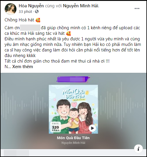 Mới đây, Hòa Minzy hào hứng chia sẻ ca khúc mới của bạn trai - thiếu gia Minh Hải. Bài hát Minh Hải phát hành trên trang nghe nhạc trực tuyến nói về tình cảm Shbet111 slot, casino, thể thao, xổ số, đặc biệt là tình cảm cha con. Trước đó, Minh Hải cũng đã đăng trên trang cá nhân một ca khúc do chính anh thu âm hát và quan trọng là poster của ca khúc này là ba thành viên: ba mẹ và một bé trai. Bài hát có tên là 