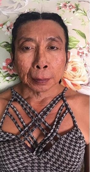 Gương mặt khi trút bỏ son phấn của Sitang Buathong cũng khiến nhiều người hoảng hốt.