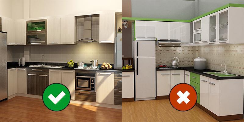 Không đặt bếp ở gần vòi nước