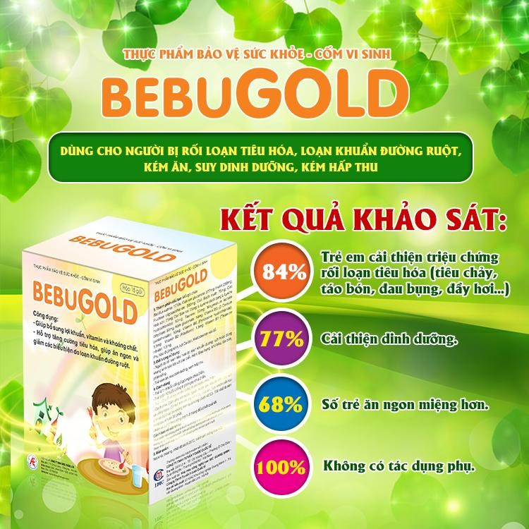 Kết quả đánh giá lâm sàng về hiệu quả của sản phẩm BEBUGOLD trong cải thiện rối loạn tiêu hóa, biếng ăn