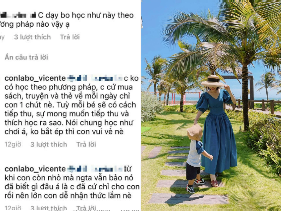Từ khi là mẹ bỉm, Hoà Minzy rất năng nổ chia sẻ chuyện chăm sóc trẻ em cùng các chị em. Cô chăm tương tác trên 