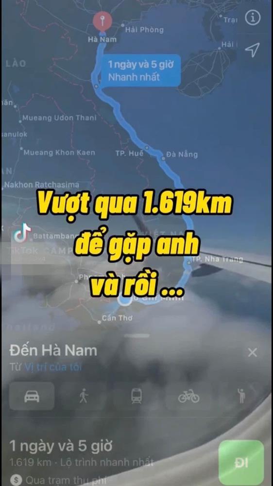 Thực hiện thử thách, cô nàng lặn lội đường xa đến gặp bạn trai (Ảnh: Yan)