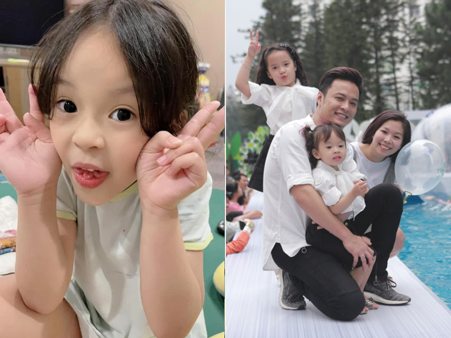 Mới đây, vợ Hồng Đăng chia sẻ hình ảnh con gái làm hoa lưỡi ba cánh và viết: 