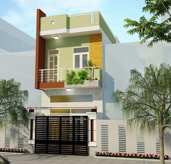 Kiểu nhà ống hai tầng giá 400 triệu