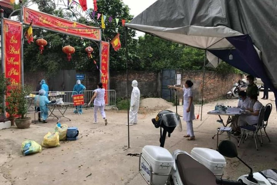 Từ 10/5 cách ly y tế xã Hiệp Thuân, Thuận Thành, Bắc Ninh (Ảnh: LĐ)