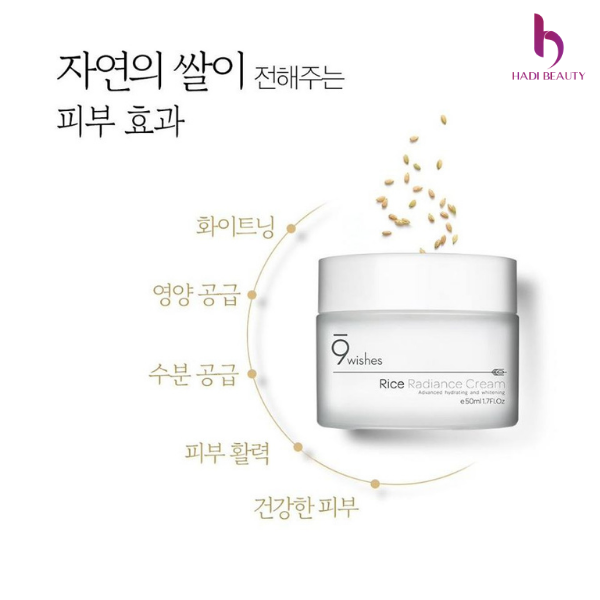 Kem dưỡng 9wishes Rice Radiance Cream
