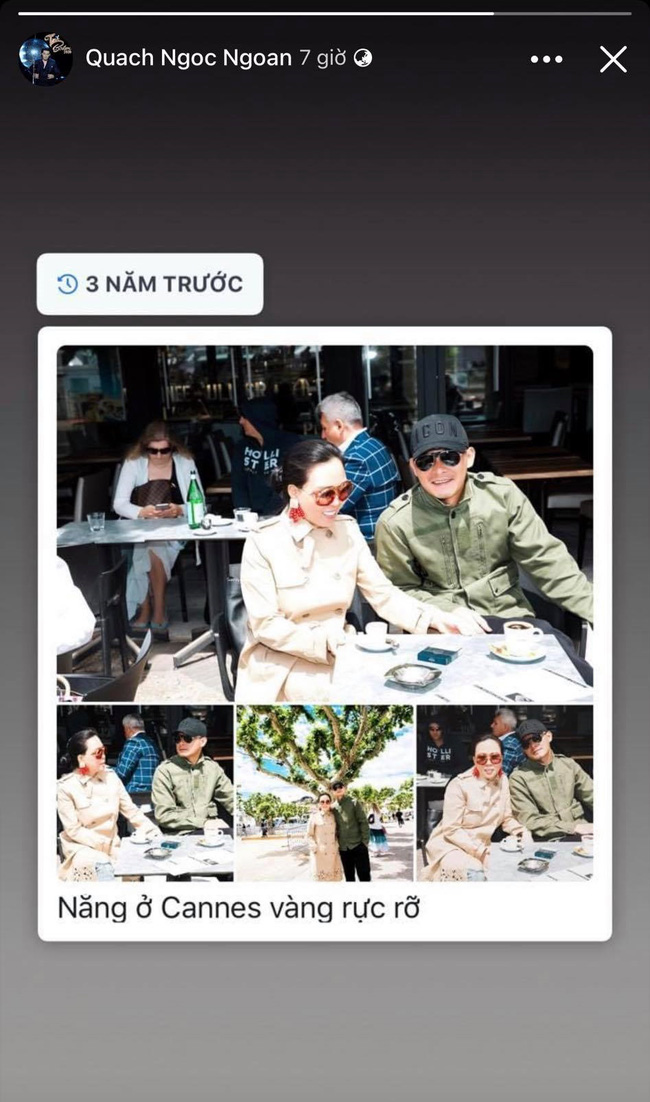 Quách Ngọc Ngoan chia sẻ kỷ niệm 3 năm trước với tình cũ Phượng Chanel.