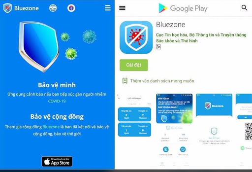 Ứng dụng Bluezone cũng được sử dụng phổ biến (Ảnh Internet)