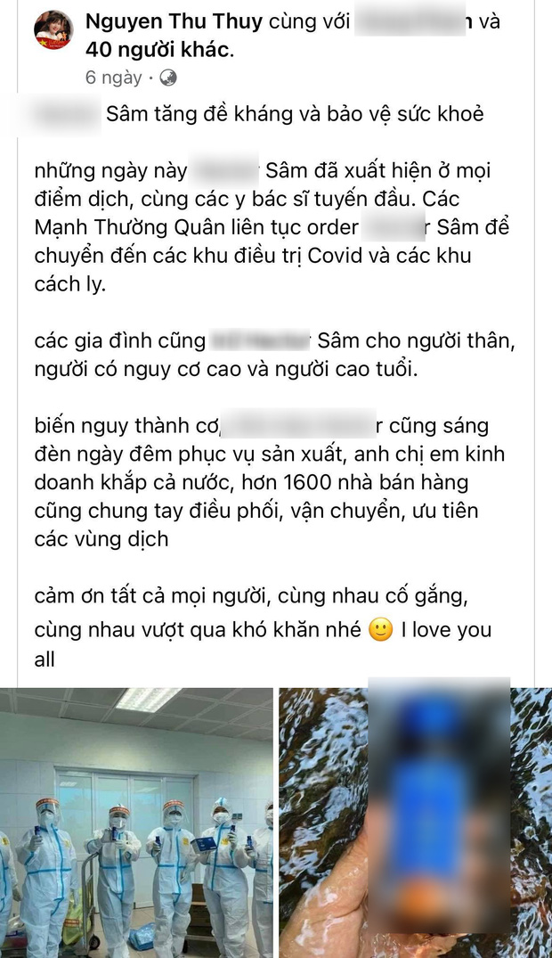 Cố Hoa hậu Thu Thuỷ đã gửi đến các bác sĩ tuyến đầu chống dịch những phần quà thiết thực, hỗ trợ sức khỏe cho các bác sĩ ngày đêm vất vả.