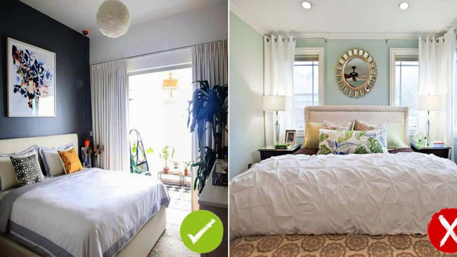 Sai lầm khi kê giường ngủ