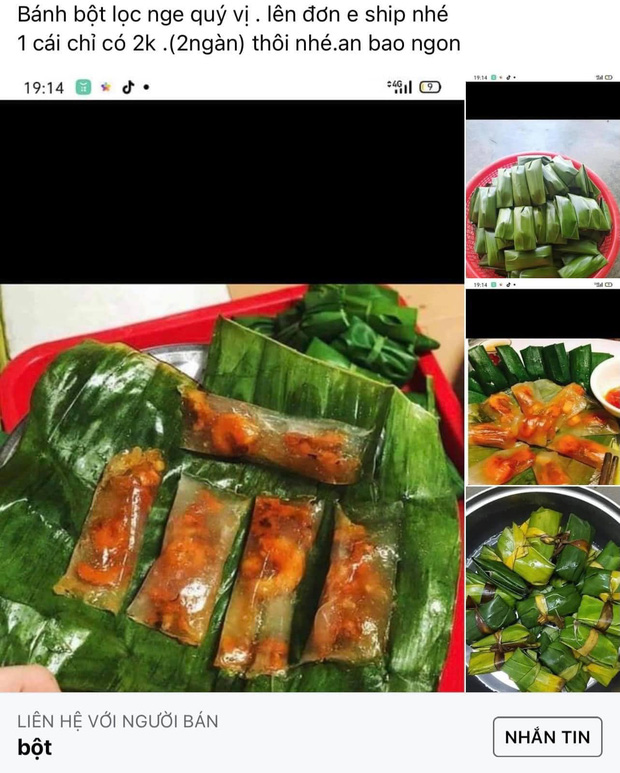 Hình ảnh bánh bột lọc được quảng cáo