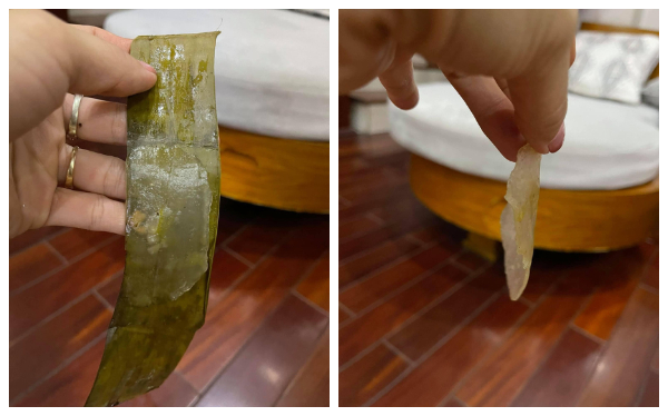 Chiếc bánh bột lọc khách nhận được