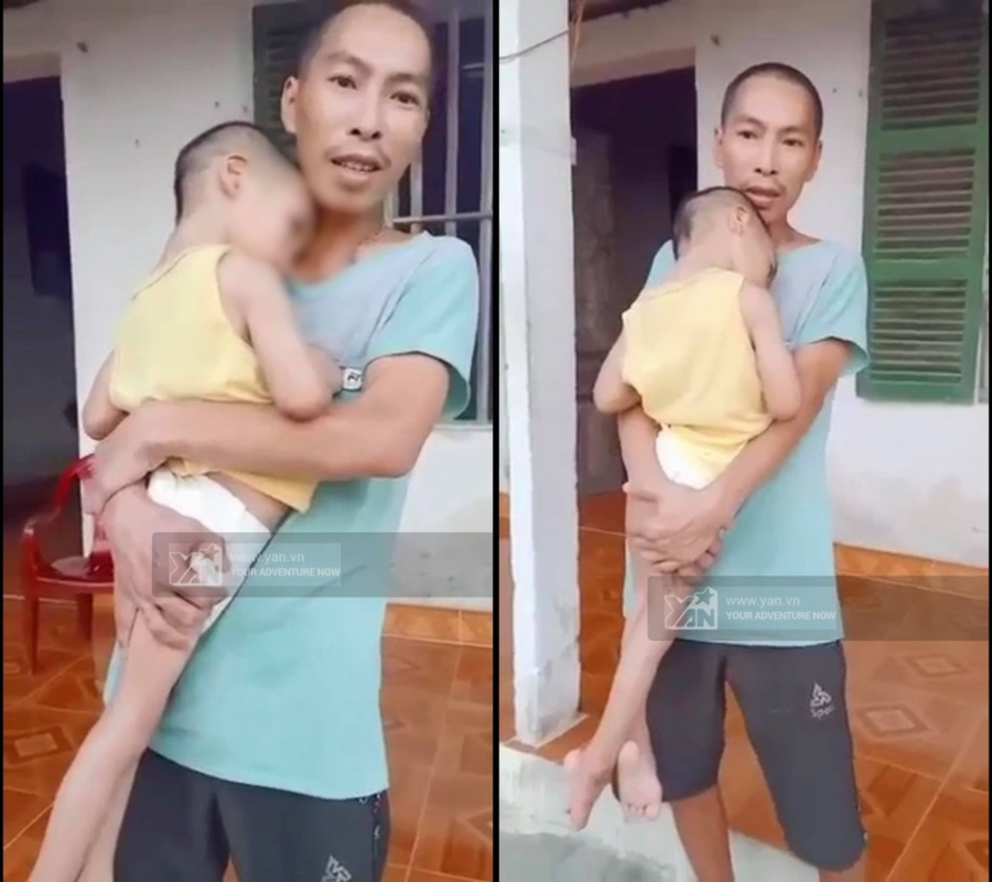 Một mình anh Tiến xoay sở nuôi con (Ảnh: Yan)