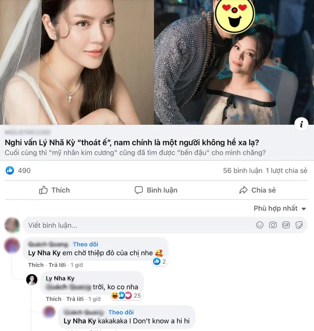 Một người bạn của Lý Nhã Kỳ đã tag thẳng tên chính chủ vào một tựa báo đề cập đến chuyện 