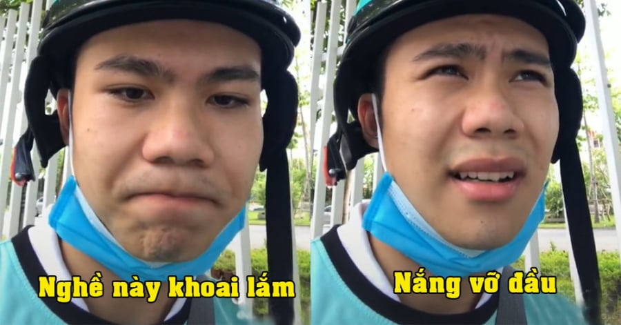 Thanh niên chia sẻ về nghề shipper. (Ảnh: Chụp màn hình)    