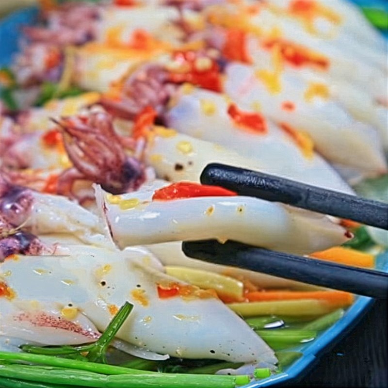 Mực hấp gừng thơm ngon ai cũng thích mê