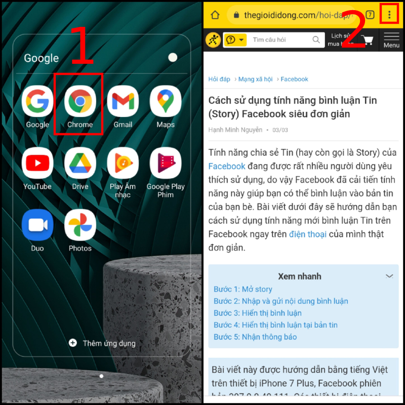 Trước tiên hãy mở ứng dụng Google Chrome (Ảnh: Thế giới di động)